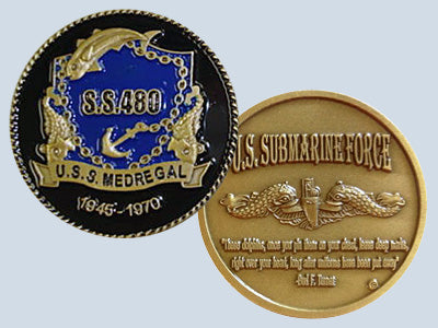 USS Medregal SS 480 Challenge Coin