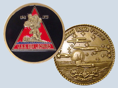 USS Sea Leopard SS 483 Challenge Coin