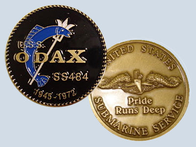 USS Odax SS 484 Challenge Coin