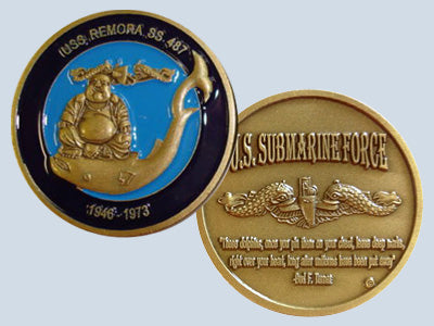 USS Remora SS 487 Challenge Coin — Design 36