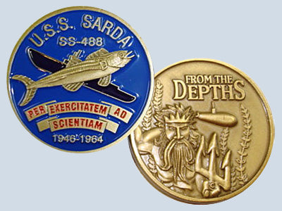 USS Sarda SS 488 Challenge Coin
