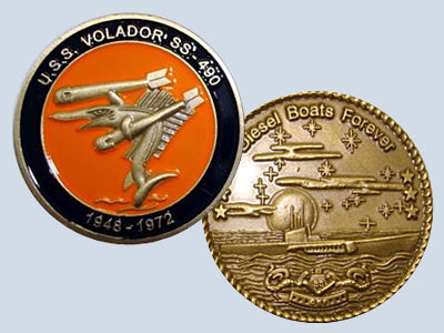 USS Volador SS 490 Challenge Coin