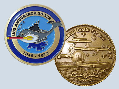 USS Amberjack SS 522 Challenge Coin