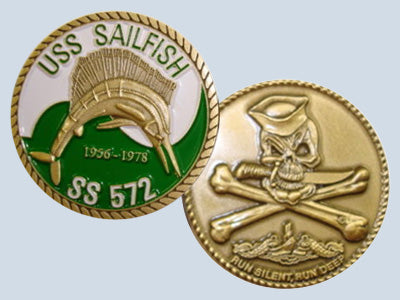 USS Sailfish SS 572 Challenge Coin