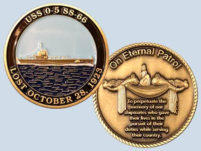 USS O-5 SS 66 Challenge Coin