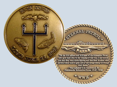 USS R-12 SS 89 Challenge Coin