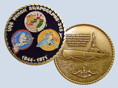 USS Perch SS 313 / APSS 313 / LPSS 313 Challenge Coin