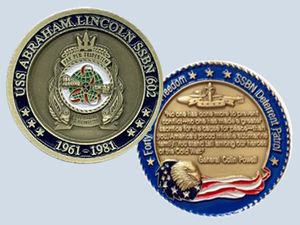 SSBN 602  Challenge Coin ABRAHAM LINCOLN SSB 602