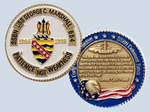 USS George C. Marshall SSBN 654 Challenge Coin