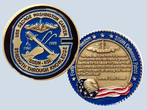 USS George Washington Carver SSBN 656 Challenge Coin