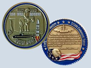 SSBN 659 Challenge Coin WILL ROGERS SSBN 659 – SUBVEST.com