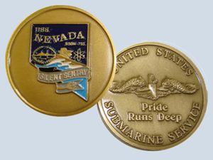 USS Nevada SSBN 733 Challenge Coin