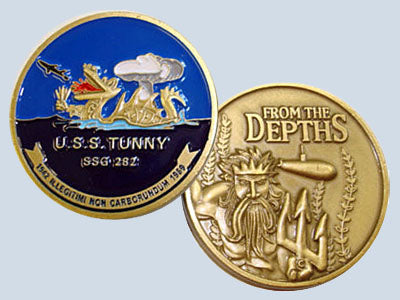 USS Tunny SSG 282 Challenge Coin