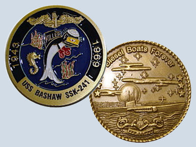 USS Bashaw SSK 241 Challenge Coin
