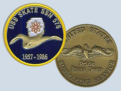 USS Skate SSN 578 Challenge Coin