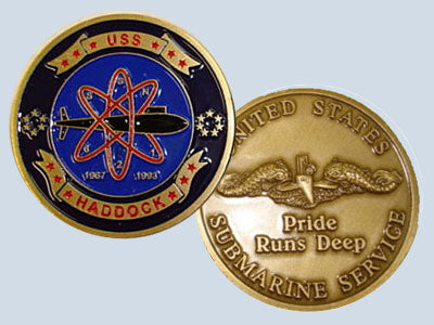 USS Haddock SSN 621 Challenge Coin