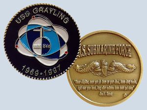 USS Grayling SSN 646 Challenge Coin