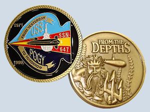 SSN 647 Challenge Coin USS POGY SSN 647