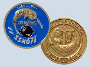 SSN 671 Challenge Coin USS NARWHAL SSN 671