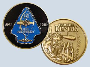 USS Archerfish SSN 678 Challenge Coin