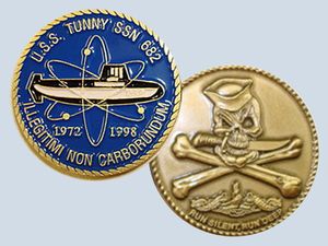 USS Tunny SSN 682 Challenge Coin