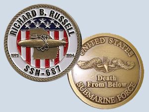 USS Richard B. Russell SSN 687 Challenge Coin