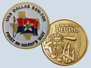 USS Dallas SSN 700 Challenge Coin