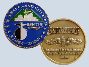 USS Salt Lake City SSN 716 Challenge Coin