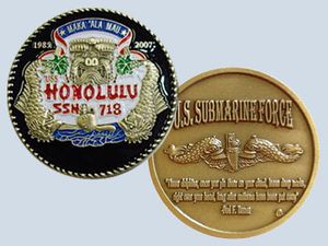 SSN 718 Challenge Coin HONOLULU SSN 718
