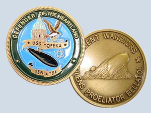 SSN 754 Challenge Coin TOPEKA SSN 754