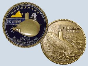 USS Virginia SSN 774 Challenge Coin
