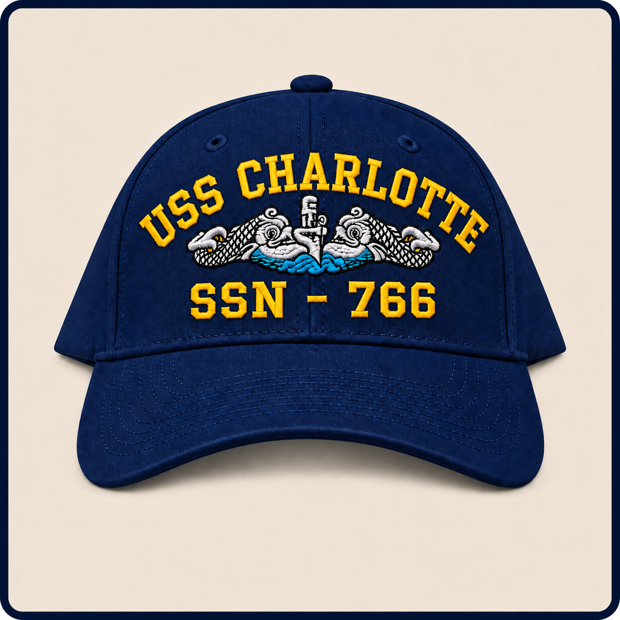 USS CHARLOTTE SSN-766 HAT approved boat mockup