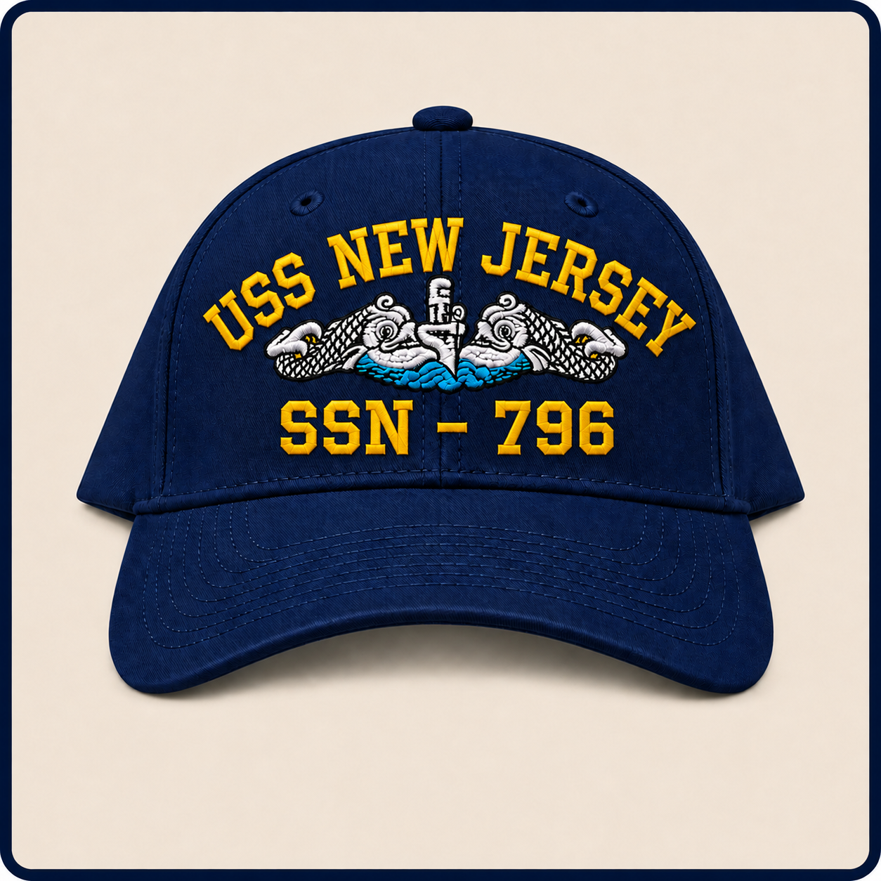 USS NEW JERSEY SSN-796 HAT approved boat mockup