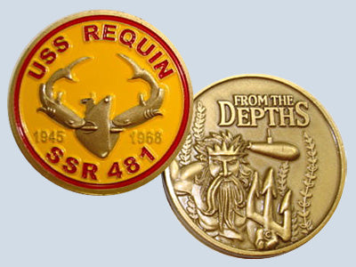 USS Requin SSR 481 Challenge Coin