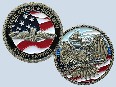 Steel Boats Iron Men Challenge Coin