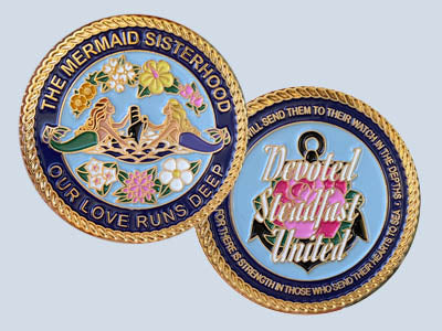 Submarine Wife Challenge Coin — Design 48