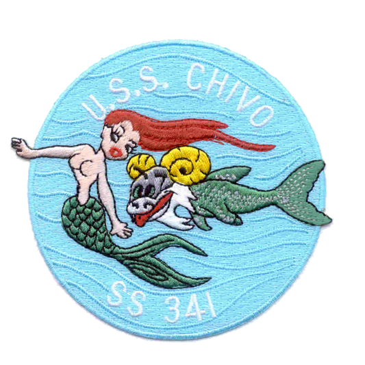USS Chivo SS 341 PATCH Mermaid patch collection thumbnail