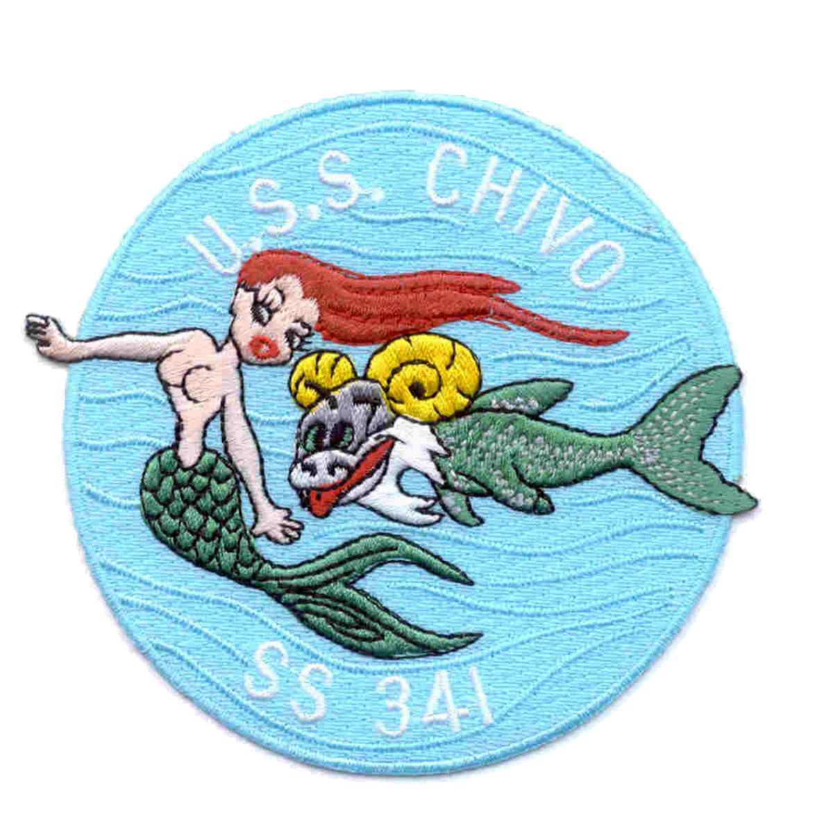 USS Chivo SS 341 PATCH Mermaid patch