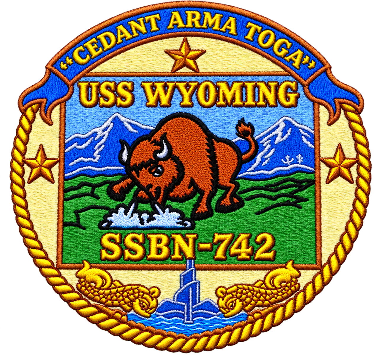 USS WYOMING SSBN 742 PATCH