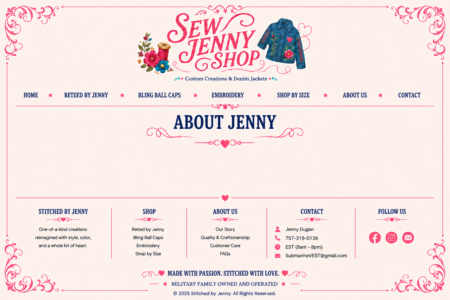 Sew Jenny Shop — About Jenny