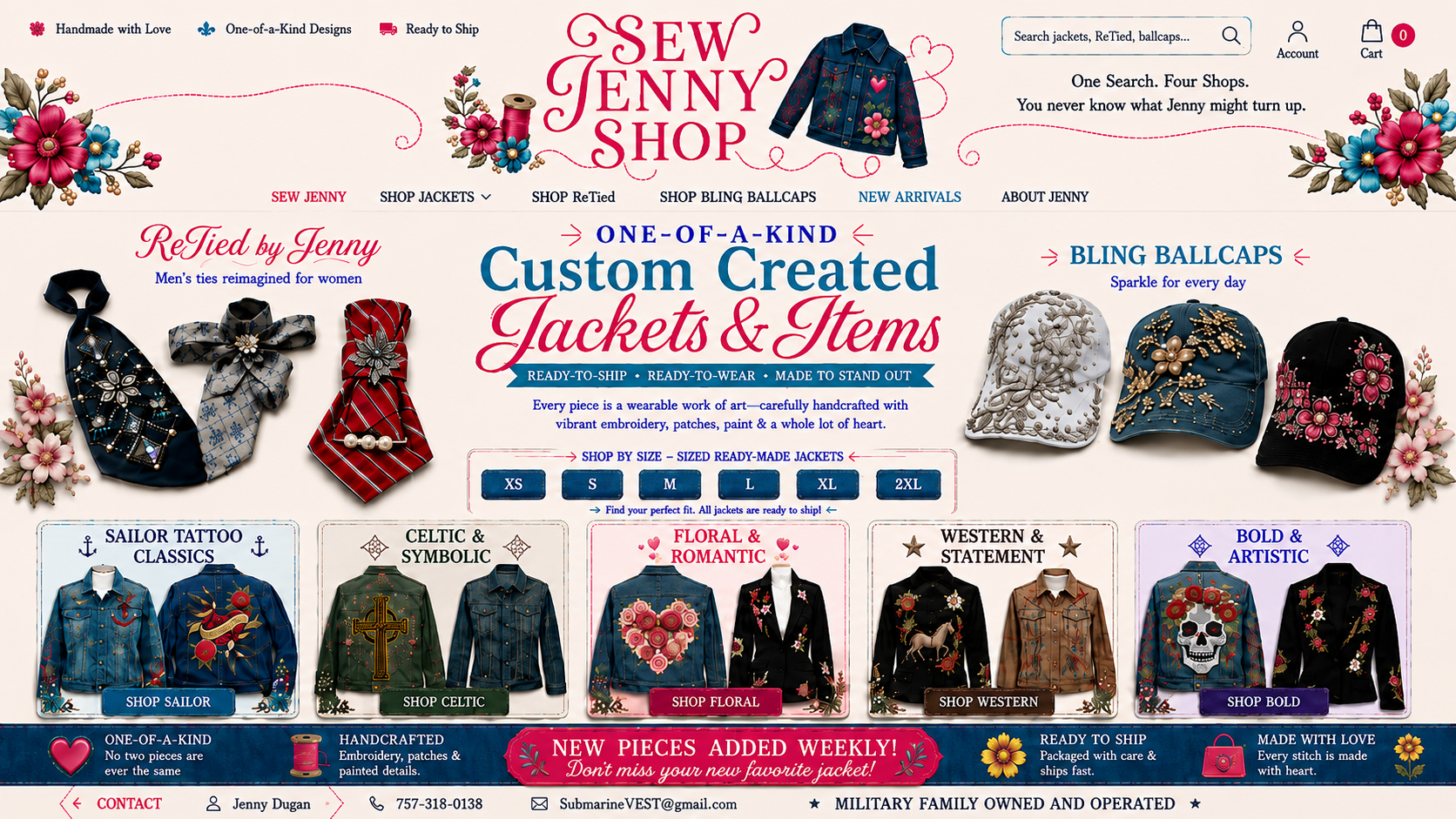 Sew Jenny Shop — one-of-a-kind custom-created jackets and items