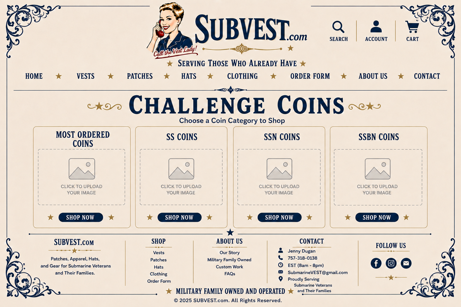 SUBVEST Challenge Coins