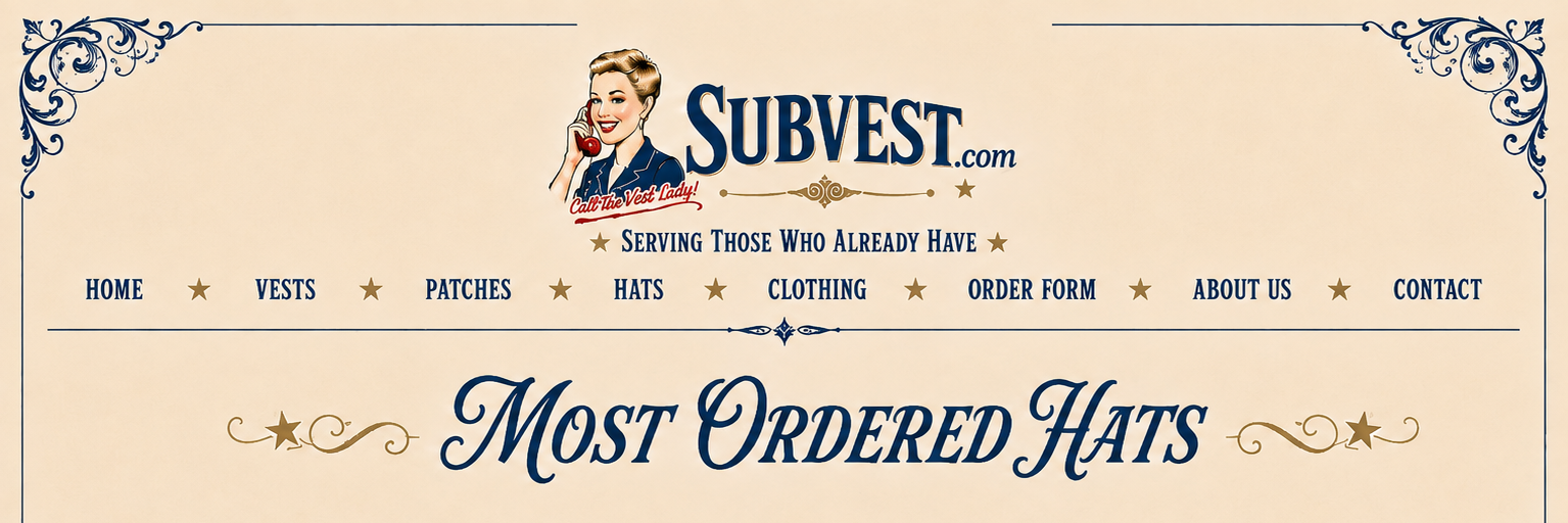 SUBVEST Most Ordered Hats